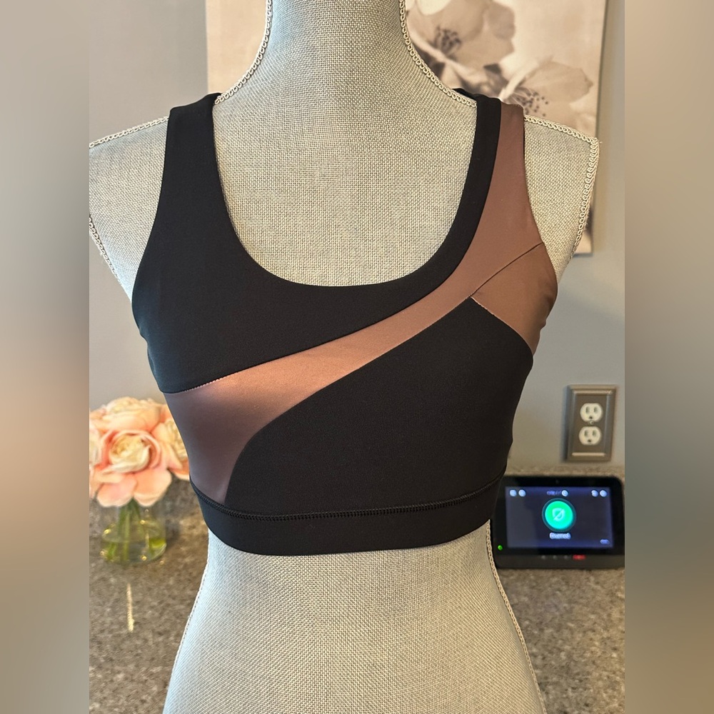 90 degrees by Reflex sports bra black and copper color size medium